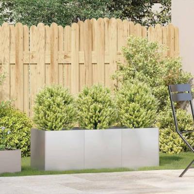 VidaXL Plantenbak 120x40x40 cm roestvrij staal