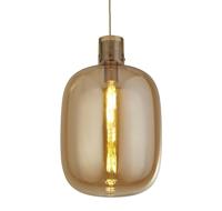Searchlight Hanglamp GlasBarrel roodkoper met amber glas - 68361AM - thumbnail