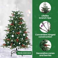 VidaXL Kunstkerstboom groen 150 cm pvc en metaal en plastic - thumbnail