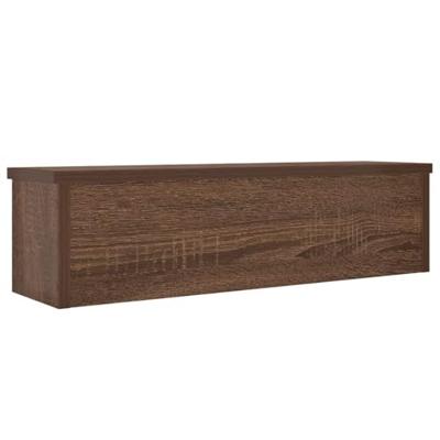 Keukenrek stapelbaar 50x15x16 cm bewerkt hout bruin eikenkleur