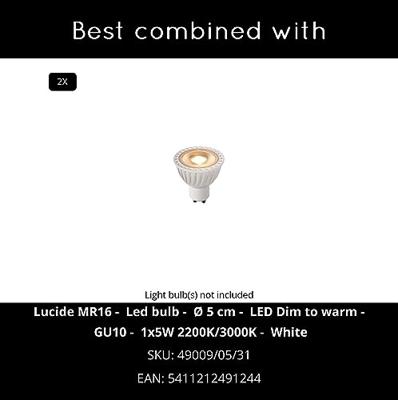 Lucide PUNCH - Plafondspot - 2xGU10 - Wit