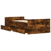 Bedframe met lades gerookt eikenkleurig 90x200 cm - thumbnail
