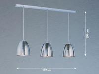 Fischer & Honsel 3-lichts hanglampCannes antiek nikkel - 60139 - thumbnail
