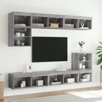 Tv-meubel met LED-verlichting 80x30x30 cm grijs sonoma eiken - thumbnail