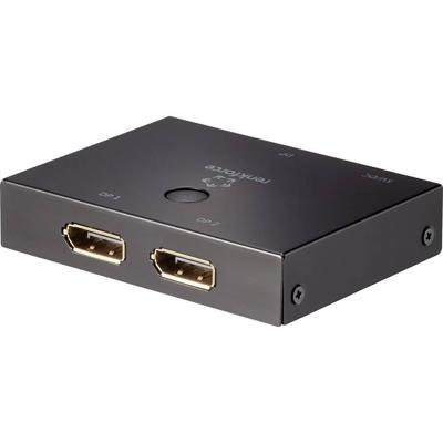 Renkforce DisplayPort-switch 2 poorten Bidirectioneel bruikbaar 3840 x 2160 Pixel Renkforce DisplayPort-switch 2 poorten Bidirectioneel bruikbaar 3840 x 2160 Pixel