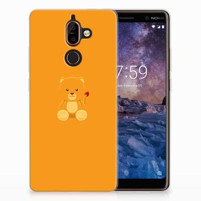 Nokia 7 Plus Telefoonhoesje met Naam Baby Beer Nokia 7 Plus Telefoonhoesje met Naam Baby Beer