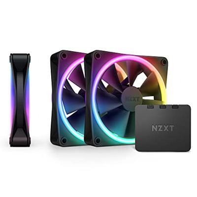 NZXT f120 rgb duo case fans (zwart, 3 stuks, 120 x 120 x 25 mm, pwm, incl. controller)