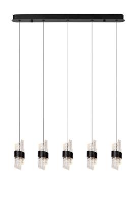 Lucide KLIGANDE - Hanglamp - LED Dimb. - 5x7,8W 2700K - Zwart
