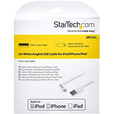 StarTech.com Haakse Lightning naar USB kabel 2m - wit
