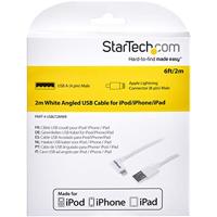 StarTech.com Haakse Lightning naar USB kabel 2m - wit - thumbnail