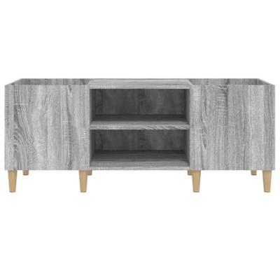 Platenkast 121x38x48 cm bewerkt hout grijs sonoma eikenkleurig - thumbnail