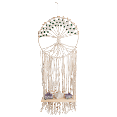 Handgemaakte Macramé Hanger Altaar - Tree of Life / Levensboom (75 cm)