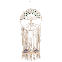 Handgemaakte Macramé Hanger Altaar - Tree of Life / Levensboom (75 cm) - thumbnail