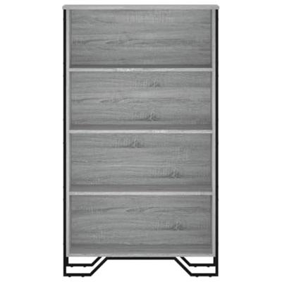 Boekenkast 80x31x137,5cm bewerkt hout grijs sonoma eikenkleurig
