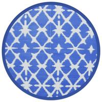 VidaXL Buitenkleed arakil ø200 cm polypropeen blauw en wit - thumbnail