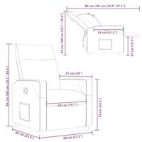 Fauteuil verstelbaar stof crmekleurig - thumbnail