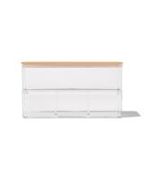 HEMA Dubbele organizer transparant met deksel 22.5x9.5x12.5 (transparant) - thumbnail