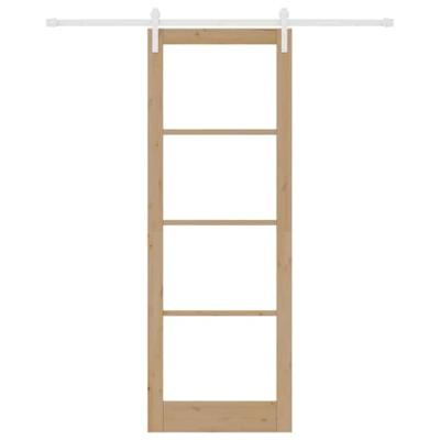 Schuifdeur met beslag ORKDAL massief hout en glas