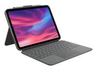 Keyboard Case voor iPad + Logitech Combo Touch Grijs Qwerty Spaans - thumbnail