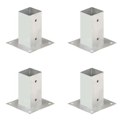 VidaXL Paalankers 4 st 71 mm gegalvaniseerd metaal VidaXL Paalankers 4 st 71 mm gegalvaniseerd metaal