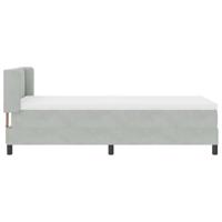 Boxspringbed met matras fluweel lichtgrijs 90x190 cm - thumbnail