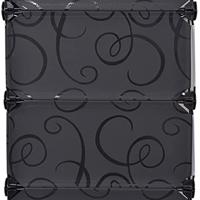 Schoenenkast met 10 ineengrijpende vakken zwart - thumbnail