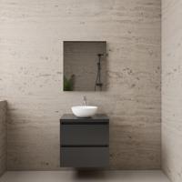 ACTIE BWS Badmeubel | Paris | Hoogglans Antraciet | 60 cm | met topplaat - thumbnail