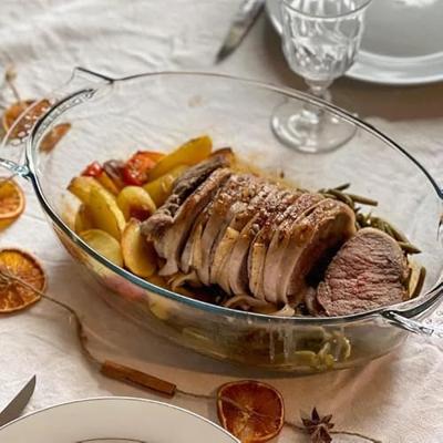 Sareva Ovenschaal met deksel - Hittebestendig glas - Ovaal - 28 x 19 cm / 4 liter