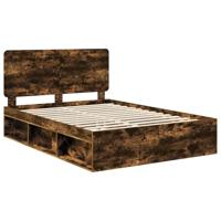 Bedframe Gerookt eiken 150 x 200 cm Massief grenenhout - thumbnail