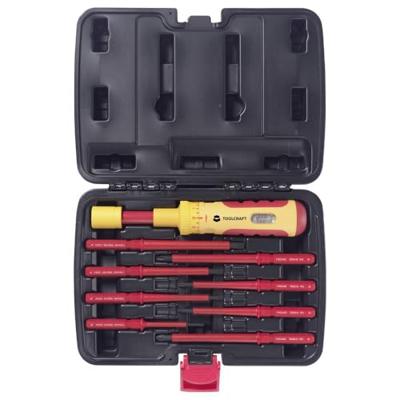 TOOLCRAFT 1~6 Nm Omkeerbare schroevendraaierset 9-delig VDE, Elektronica