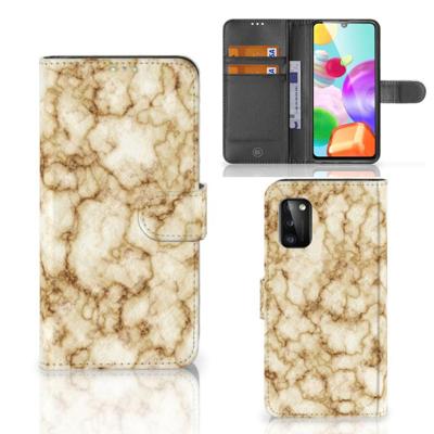 Samsung Galaxy A41 | Bookcase | Marmer Goud Samsung Galaxy A41 | Bookcase | Marmer Goud