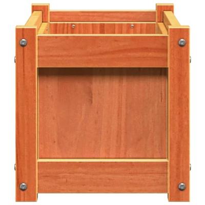 Plantenbakken 2 st cm massief grenenhout wasbruin