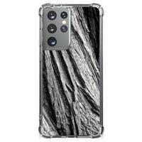 Stevig Telefoonhoesje Samsung Galaxy S21 Ultra Boomschors Grijs - thumbnail