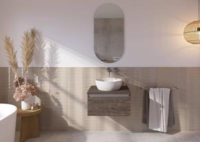 Ben Lavion 2-gats inbouw wastafelkraan afdekset RVS-look