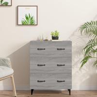 Dressoir 69,5x34x90 cm bewerkt hout grijs sonoma eikenkleurig - thumbnail