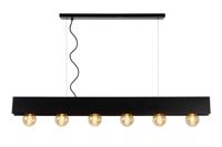 Lucide SURTUS - Hanglamp - 6xE27 - Zwart - thumbnail