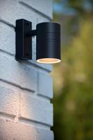 Lucide ARNE-LED - Wandspot / Wandlamp Binnen/Buiten - Ø 6,3 cm - LED - GU10 - 1x5W 2700K - IP44 - Zwart - thumbnail