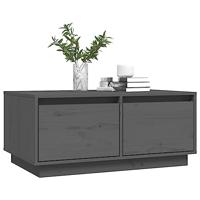 Salontafel 80x50x35 cm massief grenenhout grijs - thumbnail