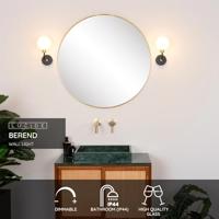 Lucide BEREND - Wandlamp Badkamer - 1xG9 - IP44 - Zwart - thumbnail