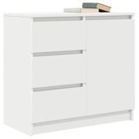 Dressoir met lade 71x35x65 cm spaanplaat wit - thumbnail