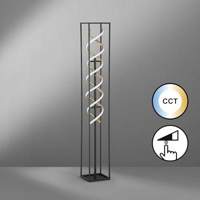 Fischer & Honsel Design vloerlampGian zwart led - 40495