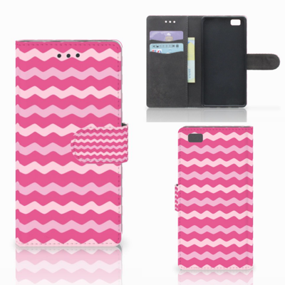 Huawei Ascend P8 Lite | Telefoon Hoesje | Waves Pink Huawei Ascend P8 Lite | Telefoon Hoesje | Waves Pink