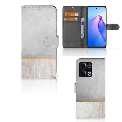OPPO Reno8 Pro | Book Style Case | Wood Concrete