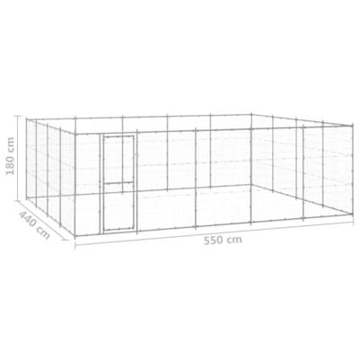 Hondenkennel 24,2 m² gegalvaniseerd staal