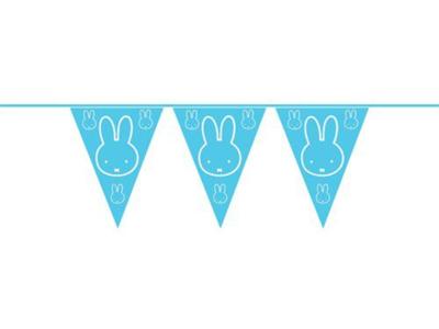 Haza Witbaard Vlaggenlijn nijntje blauw, 10mtr.