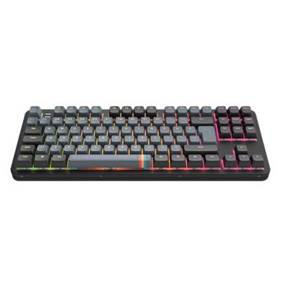Dark Project ALU87A MIDNIGHT Mechanisch gaming-toetsenbord, ISO-meertalig, hot-swap, G3MS Zirkoon Speed Greased Switches, Ingevette stabilisatoren, Flexafdichtingshouder, aluminium, TKL 80%, RGB,