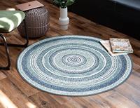 Vloerkleed Mababe - blauw - Ø120 cm - thumbnail