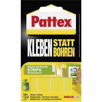 Pattex PXMS1 PXMS1 Dubbelzijdige zelfklevende strips (l x b) 40 mm x 20 mm 10 stuk(s) Pattex PXMS1 PXMS1 Dubbelzijdige zelfklevende strips (l x b) 40 mm x 20 mm 10 stuk(s)
