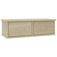 VidaXL Wandschap met lades 60x26x18,5 cm bewerkt hout sonoma eiken - thumbnail