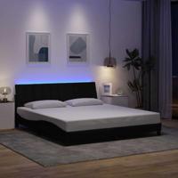 Bedframe zonder matras stof zwart 180x200 cm - thumbnail